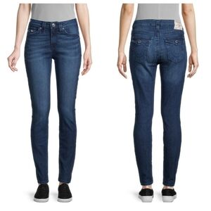New TRUE RELIGION Jennie Mid-Rise Skinny Jeans